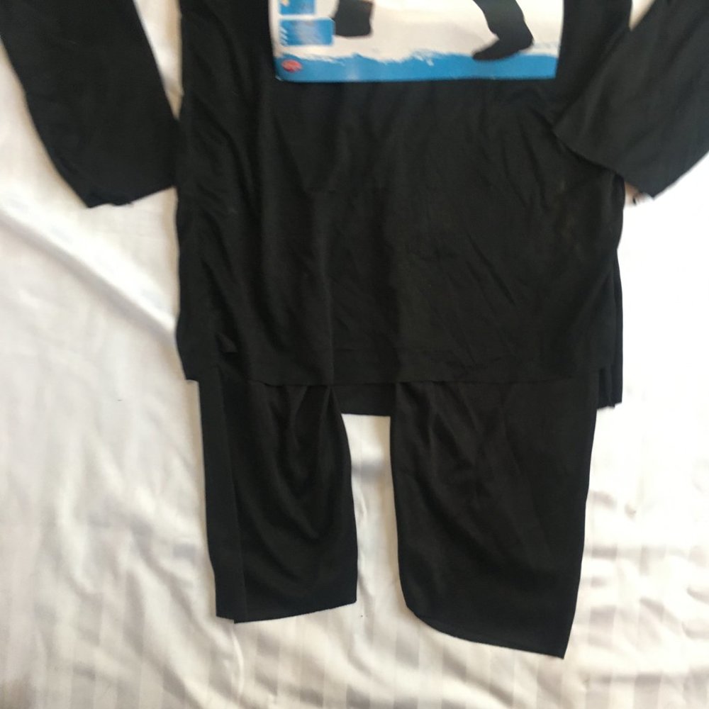 Black Ninja Boys Child Kid Halloween Costume Size 12 to 14 Fun World New - Picture 4 of 12